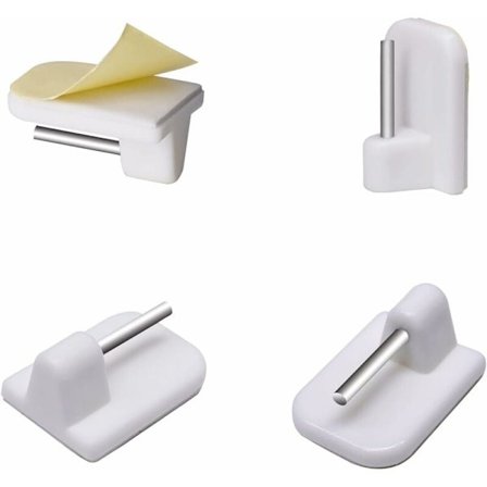 Självhäftande gardinkrokar Triomphe gardinstång gardin hållare utan borrning för gardin hållare självhäftande krokar för rum 20 stycken