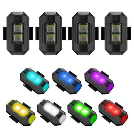 Drone Strobelys Nattflylys Drone Tilbehør Flerbruks RC Bil Motorsykkel Lommelykt Utendørs Sykkel Varsellys