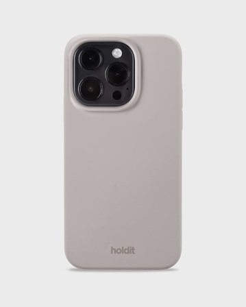 HOLDIT Silicone Case iPhone Taupe 15 Pro, Tøj & Bolig, Elektronik, Telefon & Mobiltilbehør
