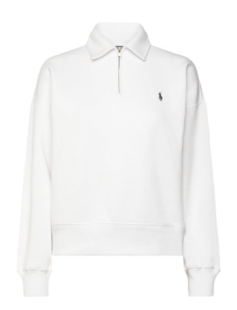Polo Ralph Lauren Fleece Quarter-Zip - White - XL