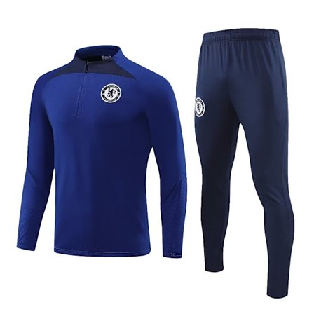 Black Friday – Mega Rabatter! Langermet fotballtrøye for menn, Chelsea blå fotballtrøye, Chelsea blå