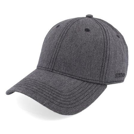 Stetson - Grå adjustable Keps - Baseball Cap Cotton Melange Anthracite Adjustable @ Hatstore
