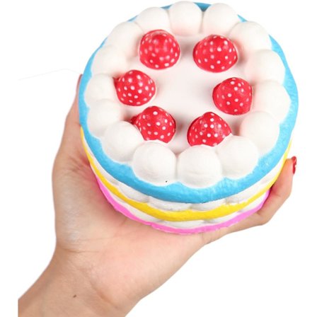 4,7 tum långsam stigande Kawaii färgad jordgubbstårta doft 1 st