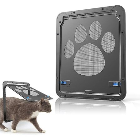 Kattluke Hundeluker Dyreluke Skjermdør Låsbar Enkel Installasjon Nok dom for Katter og Små Hunder, Insektbeskyttelse Myggbeskyttelse Tilgang