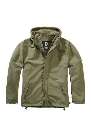 Jas Brandit Windbreaker Frontzip Olijfgroen L