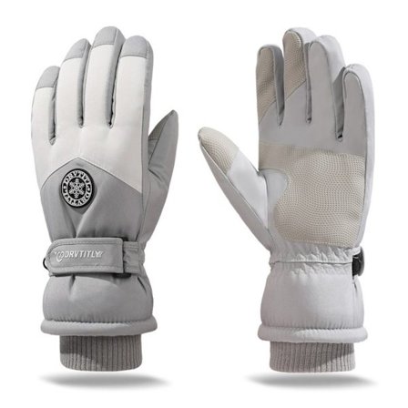 Kvinder Plys Handsker Snowboard Ski Handsker GRÅ