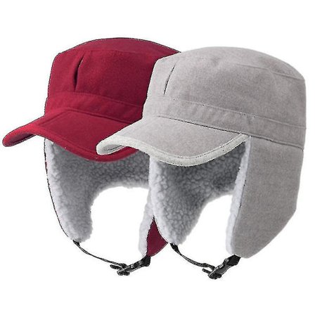 Lämmin keinotekoisen turkiksen vuorattu tuulenpitävä trapper-hattu miehille ja naisille, bomber-hattu