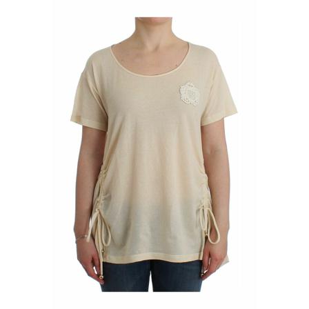 Ermanno Scervino Beachwear Maxi T-Shirt Topp Blus vit, Dam, Dam, Storlek: S