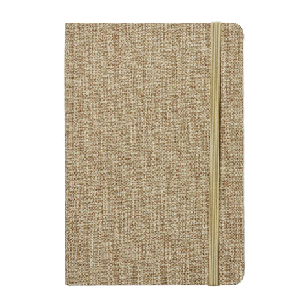 Åhléns Home Linjerad anteckningsbok textil A5 ROMEO Kontor & papper Beige ONESIZE