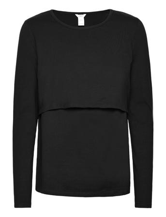 Top Mom Vera New Nursing Tops T-shirts & Tops Long-sleeved Black Lindex