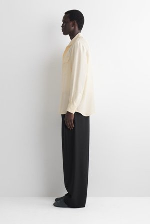 COS Homme Chemise En Soie Style Utilitaire in Jaune