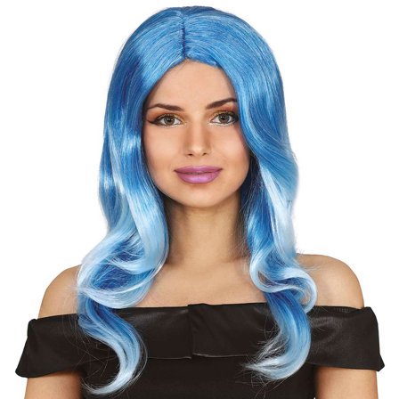 Blå Ombre Parykk