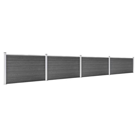 Vidaxl Staketpaneler Wpc 699x105 Cm Svart Svart