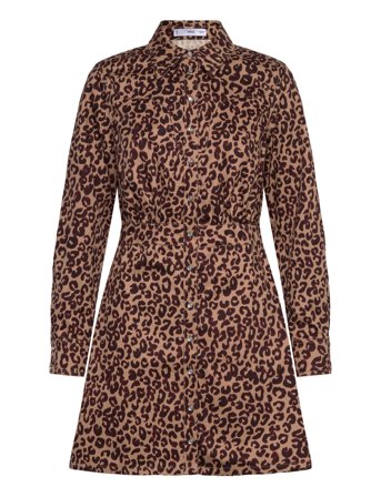 Mango | Leopard-Print Shirt Dress | S