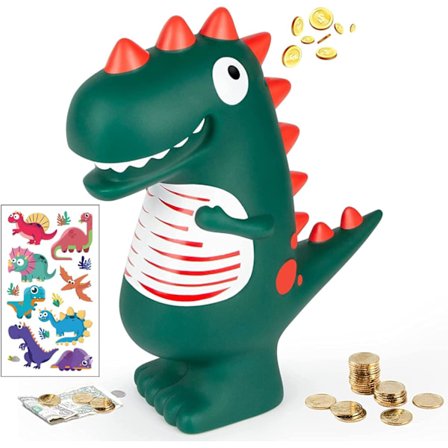 Sparebøsse, Dinosaur Sparebøsse, Sparebøsser For Barn, Tegneserie Grønn Dinosaur Barne Sparebøsse, Fallsikker