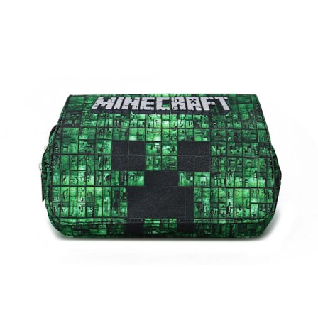 Minecraft Dobbeltlags Blyantsæske til Børn med Stor Kapacitet