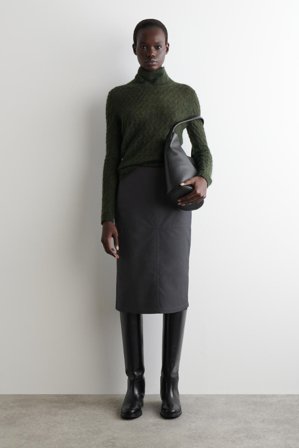 COS Women's Jersey De Mohair En Punto Pointelle in Verde