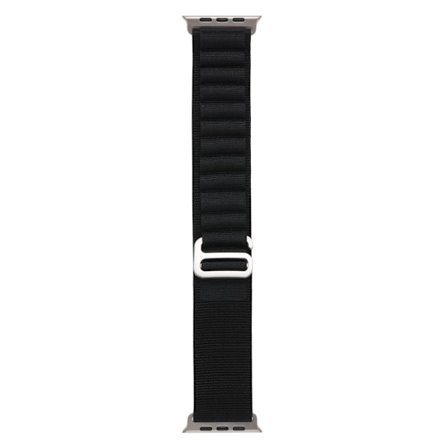 Apple Watch Series 8 (45 mm) / Watch Ultra nylonarmband med ögla - Svart