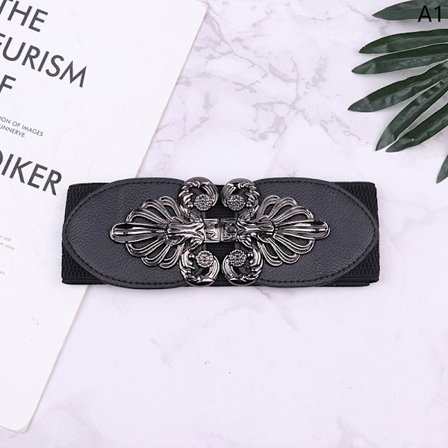 Vintage elastisk bred linning Belte kjole skjorte dekorasjon For