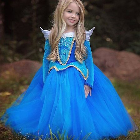 Barn Flickor Prinsessan Aurora Törnrosa Cosplay Kostym Tutu Tyllklänning Tmall