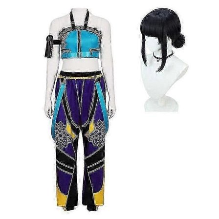 K-pop Zoey Cosplay Sett Med Parykk Anime Uniform Halloween Karneval Party Kostyme For Kvinner-lingling} XL