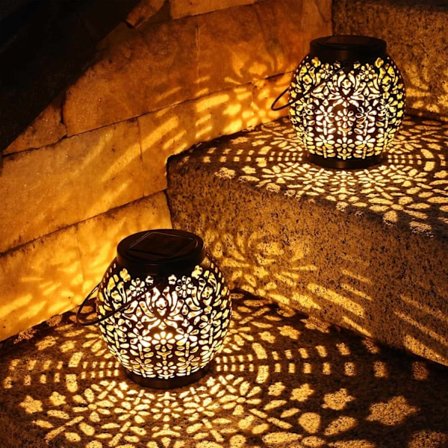 Aurinkopuutarhavalot, 2 kpl Aurinkovalot Ulkokäyttöön Ripustettavat IP65 Vedenpitävät Lämpimän Valkoiset Aurinkovalot Patiolle Pihalle Pöydälle 