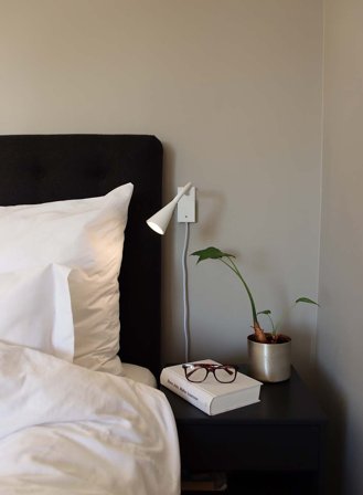 Flex vegglampe - matt hvit