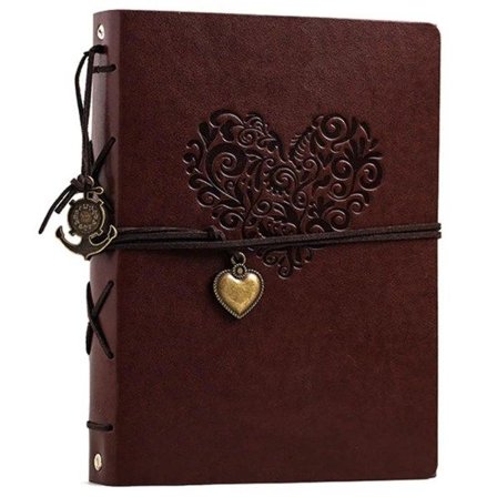 Fotoalbum Vintage Läder Scrapbook Bröllopsdag Present Från