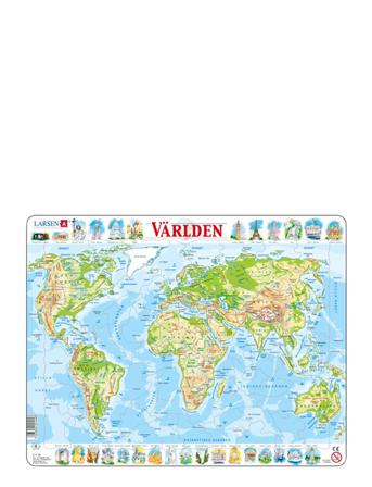Puzzle World Fysisk Swedish Toys Puzzles And Games Games Educational Games Monivärinen/Kuvioitu Robetoy