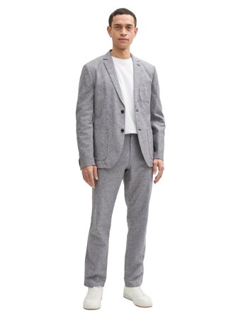 Tom Tailor Linen Blazer - Grey - 50