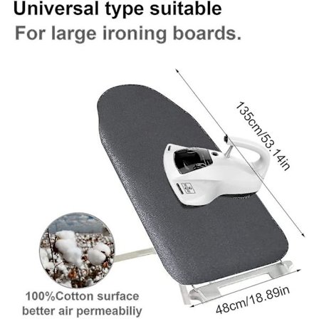 Ersättningstryckbrädesöverdrag 125 X 45 Cm Stort Strykbrädesöverdrag Värme
