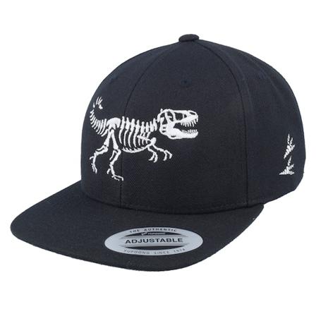 Kiddo Cap - Schwarz snapback Cap - Kids Dino T-rex Bone Skull Black/Black Snapback @ Hatstore
