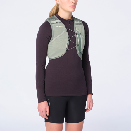 Salomon - sac de running Act Skin 8 No Flasks - Laurel Wreath / Lily Pad - M