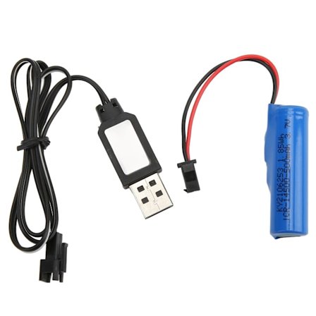 3.7V 500mAh Litium-akku Simuloitu RC-vene Leikkikalut Akku USB-latauskaapeli RC-vene Tarvikkeet Flytec V005:lle