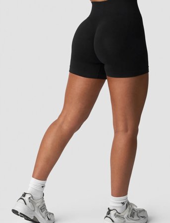 ICANIWILL Smooth Seamless Midi Shorts W - Black - XL