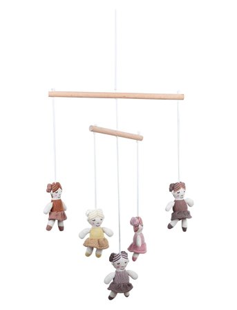 Hanging Mobile, Dolls, Multi Patterned Smallstuff