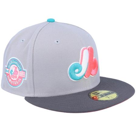 New Era - Montreal Expos 59FIFTY Neon Underground World Series Flags Grey/Charcoal Fitted Fitted Grey Cap - MLB @ Hatstore