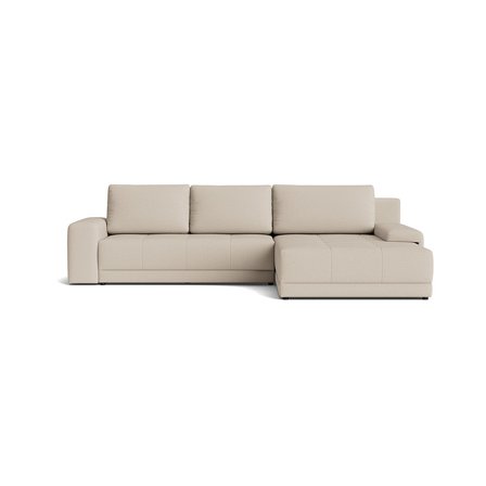 Austin Chaiselongue-Schlafsofa, wendbar | Stauraum, Primo Beige, Modernes Design, Funktionales 2-in-1 Sofa mit Bettfunktion, 90cm Breite