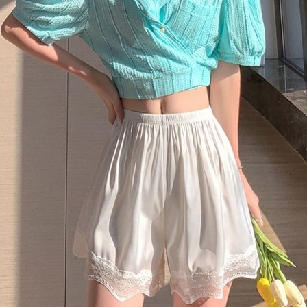 Summer Damtrosor Boxer Ruffled WHITE XL