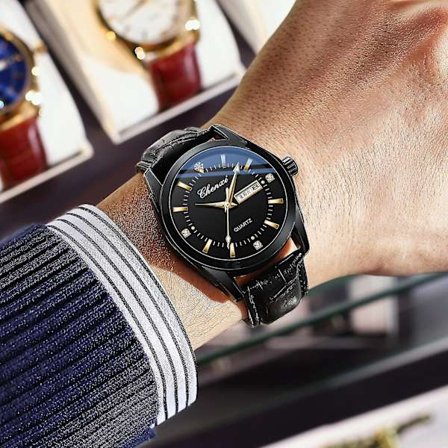 Herre-ur Grænseoverskridende udenrigshandel Vandafvisende Rem Kvartsur Mænd