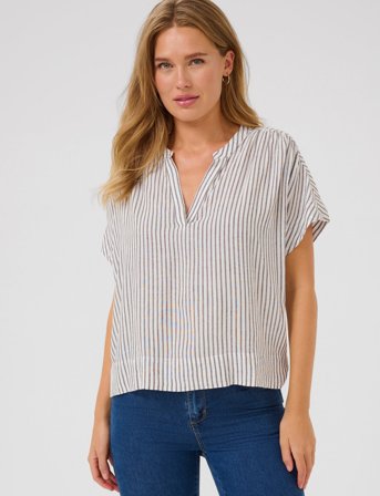 Kaffe Kamilia Wing Sl Blouse - White - 46