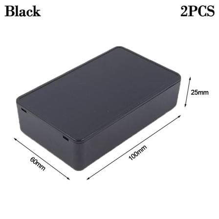 1/2 stk Elektronisk prosjektboks Vanntett deksel Prosjekt SVART Black 2pcs-2pcs