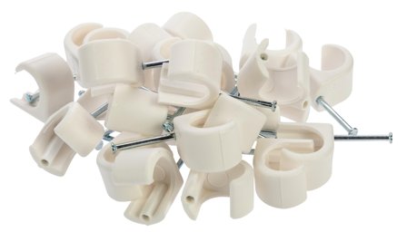 Nordic Quality Ledningsklips rund TC 14-20mm hvit 25stk