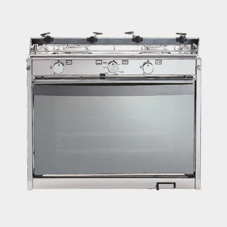 Cocina de gas con horno Techimpex Mariner 2, con encendido piezoeléctrico, 2 quemadores / 1 horno + suspensión de balanceo