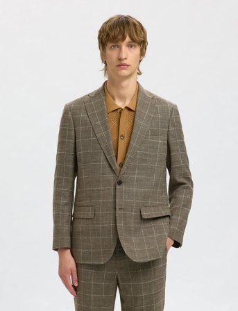 Selected Slhrelaxed-Oasis Sun Chk Blz - Brown - 50