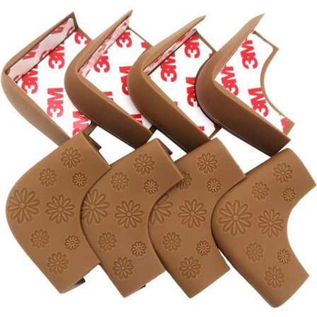 Babyhjørnebeskytter, Brun Silikon Bordmøbler Sikkerhet