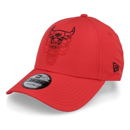 New Era - NBA Red adjustable Czapka Z Daszkiem - Chicago Bulls Stack Logo 9FORTY Red Adjustable @ Hatstore