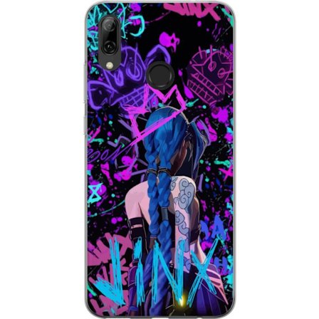 Yhteensopiva Puhelinkuori Huawei Huawei P smart 2019 Värikäs graffitipiirustus, jossa on sinipäinen hahmo urbaanissa katutaidetyylissä