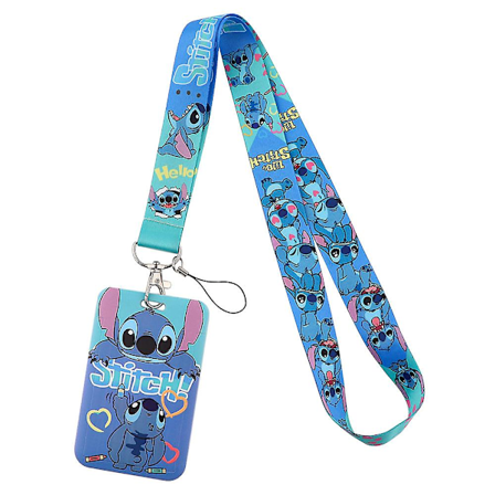 Lilo & Stitch Sød Tegneserie Nøglesnor Arbejde Skole ID-kort Telefonholder Halsrem Gave