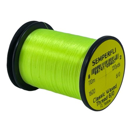 Semperfli Classic Waxed Thread 110m 6/0 - Fluoro Yellow